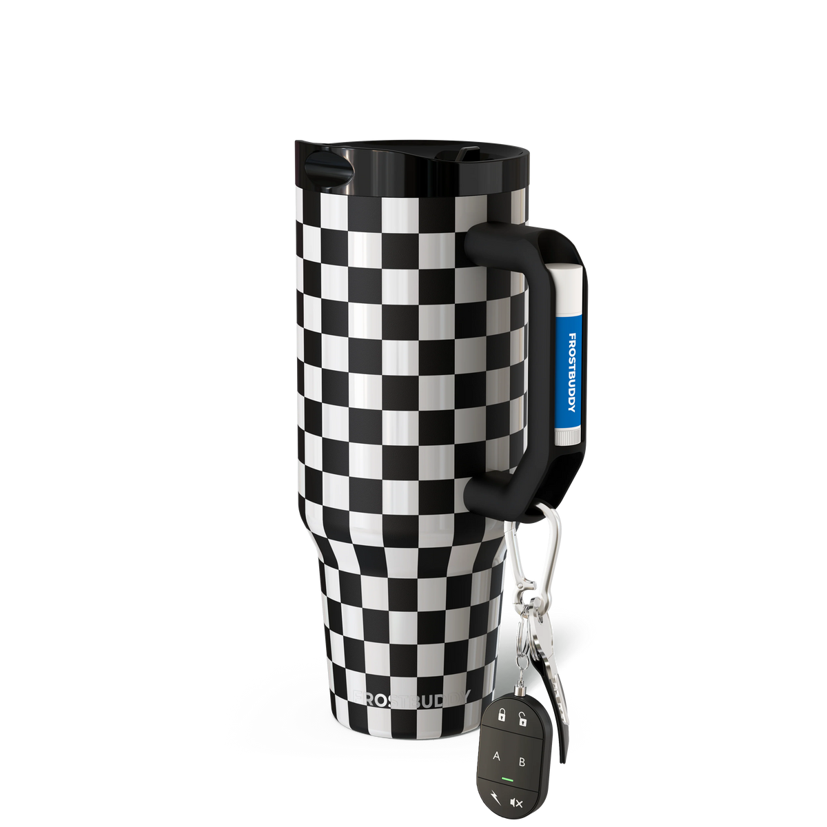 Thicc Buddy 40oz | Black & White Checkered